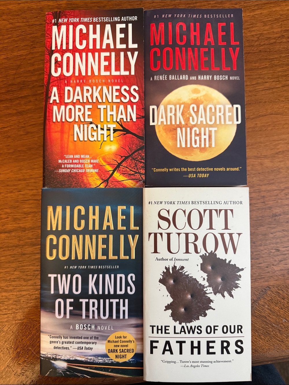 4 Book Paperback Mystery Set Michael Connelly $ Scott Turow (unread)